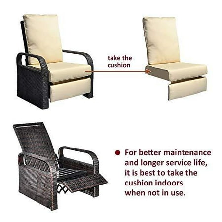 Outdoor Resin Wicker Patio Recliner Chair With Cushions Furniture Auto Adjustable Rattan Sofa Uv Fade Water Sweat Rust Resistant Easy To Assemble Canada - Outdoor Resin Wicker Patio Recliner Chair Outdoor Resin Wicker Patio Recliner Chair With Cushions Furniture Auto Adjustable Rattan Sofa Uv Fade Water Sweat Rust Resistant Easy To Assemble Canada - Outdoor Resin Wicker Patio Recliner Chair