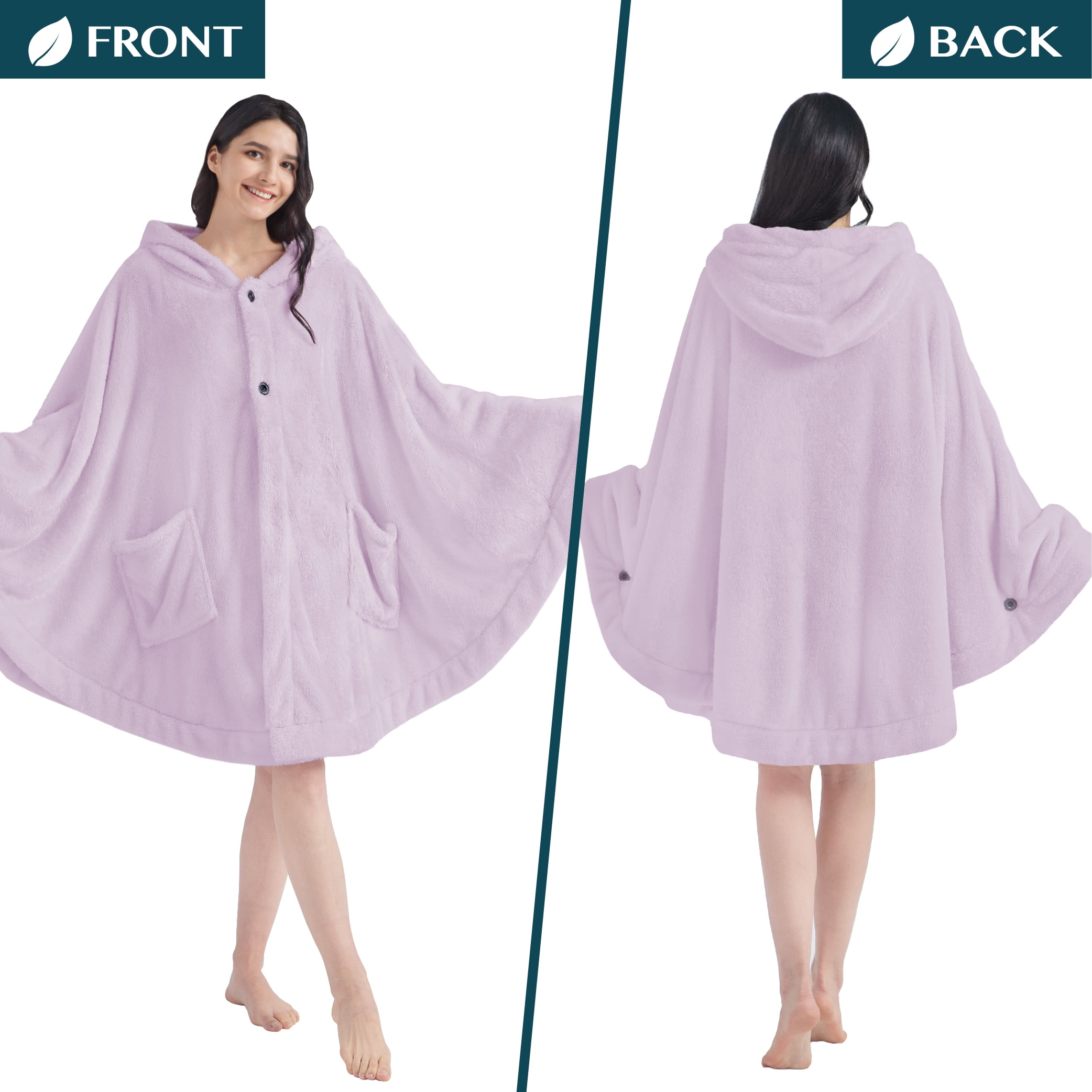 Pavilia Premium Fabrics Luxurious Angel Wrap Wearable Blanket (Women's)