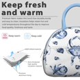 thumbnail image 3 of Insulated Lunch Bag Women, Reusable Blue Beach Cabin Crab Tote Lunch Box, Leakproof Cooler Lunch Bags for Work Office Travel Picnic, 3 of 4