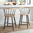 thumbnail image 4 of SAFAVIEH Blanchard Counter Stool, Natural/Grey, Set of 2 (21.3 in. W x 20.2 in. D x 37.5 in. H), 4 of 13
