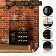 thumbnail image 5 of Yeshouse Wine Bar Cabinet, Liquor Cabinet with Detachable Wine Rack, Small Coffee Bar with Storage & Glass Holder, Mesh Door, Buffet Sideboard for Dining Room Kitchen Living Room, 5 of 8