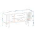 thumbnail image 3 of Liberty 53.14" Mid-Century Modern TV Stand with 5 Shelves and 1 Door  with Solid Wood Legs, 3 of 3