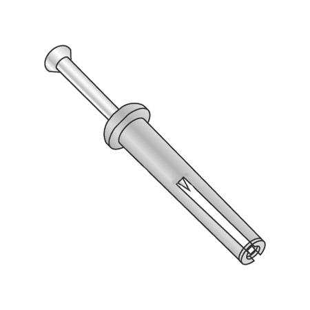 

1/4 x 1 1/2 Hammer Drive Anchors / Mushroom Head / Zamac Alloy Body / Steel Zinc Nail (Quantity: 100 pcs)