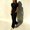 Black, variant on Women's Solid Color Business Suit – Puff Short Sleeve Button Blazer & High Waist Wide Leg Pants with Side Pockets Army Green,XXL