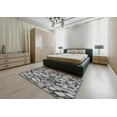 thumbnail image 5 of Ahgly Company Machine Washable Indoor Round Transitional Silver Gray Area Rugs, 3' Round, 5 of 7