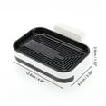 thumbnail image 4 of 1 Pc Wall Mounted Soap Dish Single Layer Black Soap Dish for Bathroom Kitchen 4.96"x3.39"x1.02", 4 of 6