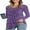 Purple, variant on JuneFish Womens Long Sleeve Tops Casual Cloud Fabrics Basic Shirts Blouse