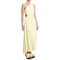 thumbnail image 5 of Women Long Dress, One-shoulder Pleated Hollowed Irregular Dress, 5 of 9