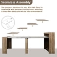 thumbnail image 3 of 20"-99" Extendable Dining Table with Storage for 2-10 People, Modern Modular Extension Table, Space-Saving Extra Long Folding Dining Table, Multifunctional Conference Meeting Table, Oak, 3 of 8