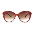 thumbnail image 2 of Womens Contemporary Oversized Designer Butterfly Plastic Fashion Sunglasses Burgundy - Brown, 2 of 4