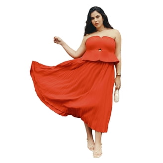 ELOQUII Women's Plus Size Denim Fitted Dress - Walmart.com