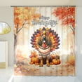 thumbnail image 3 of Happy Thanksgiving Bloodhound Turkey Costume Pumpkins Autumn Leaves Shower Curtain Dog Lover Waterproof Bathroom Bathtub Curtain - 130144, 3 of 5