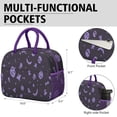 thumbnail image 6 of Womens Halloween Purple Spooky Icons Lunch Box for Work,Insulated Lunch Bag for Women,Loncheras Para Mujer,Leakproof Adult Lunch Bag for Work,Beach,Travel,Picnic,Camping, 6 of 7