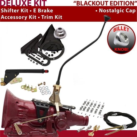 American Shifter 700R4 Shifter Kit Black 23 in. Swan E Brake Cable Clamp Trim Kit for F652E