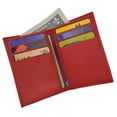 thumbnail image 3 of Men's Mini Slim Thin Bifold Genuine Leather ID Card Bill Holder Wallet (Red), 3 of 6