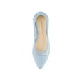 thumbnail image 6 of BLISSFUL STEP Women's Pointed Toe Slip On Mesh Flat Shoes Blue Flower 7.5, 6 of 7