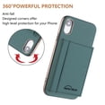 thumbnail image 3 of Allytechgroup Wallet Case for iPhone XR, RFID Blocking PU Leather Stand Phone Shell with Credit Card Slot Shockproof Protective Back Cover for iPhone XR Women Men, Green, 3 of 7