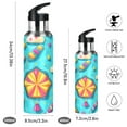 thumbnail image 2 of Candy Pattern Design 600ml Double Walled Stainless Steel LeakProof Sports Bottle Thermo 8h, 2 of 9