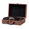 thumbnail image 1 of Pyle Mallette Bluetooth 3 Vitesses Style Platine avec Vinyle pour MP3, Marron, 1 of 5