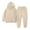 Beige, variant on 2 Piece Outfits Set Hoodie Long pant for Child Toddler Kid's Tracksuits 2 Piece Hoodie Tracksuit Set Activewear Solid Sweatshirt Sweatpant Sports Set For Boys Girls Sweatsuit on Clearance