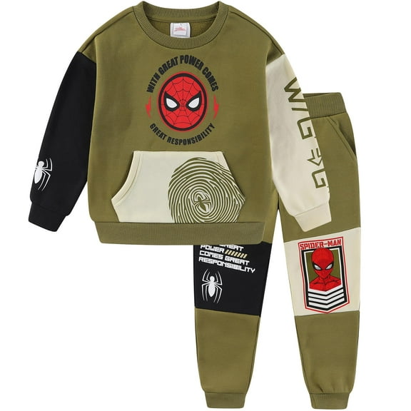 Set de ropa Marvel Spider-Man Boys de 2 piezas para niños grandes