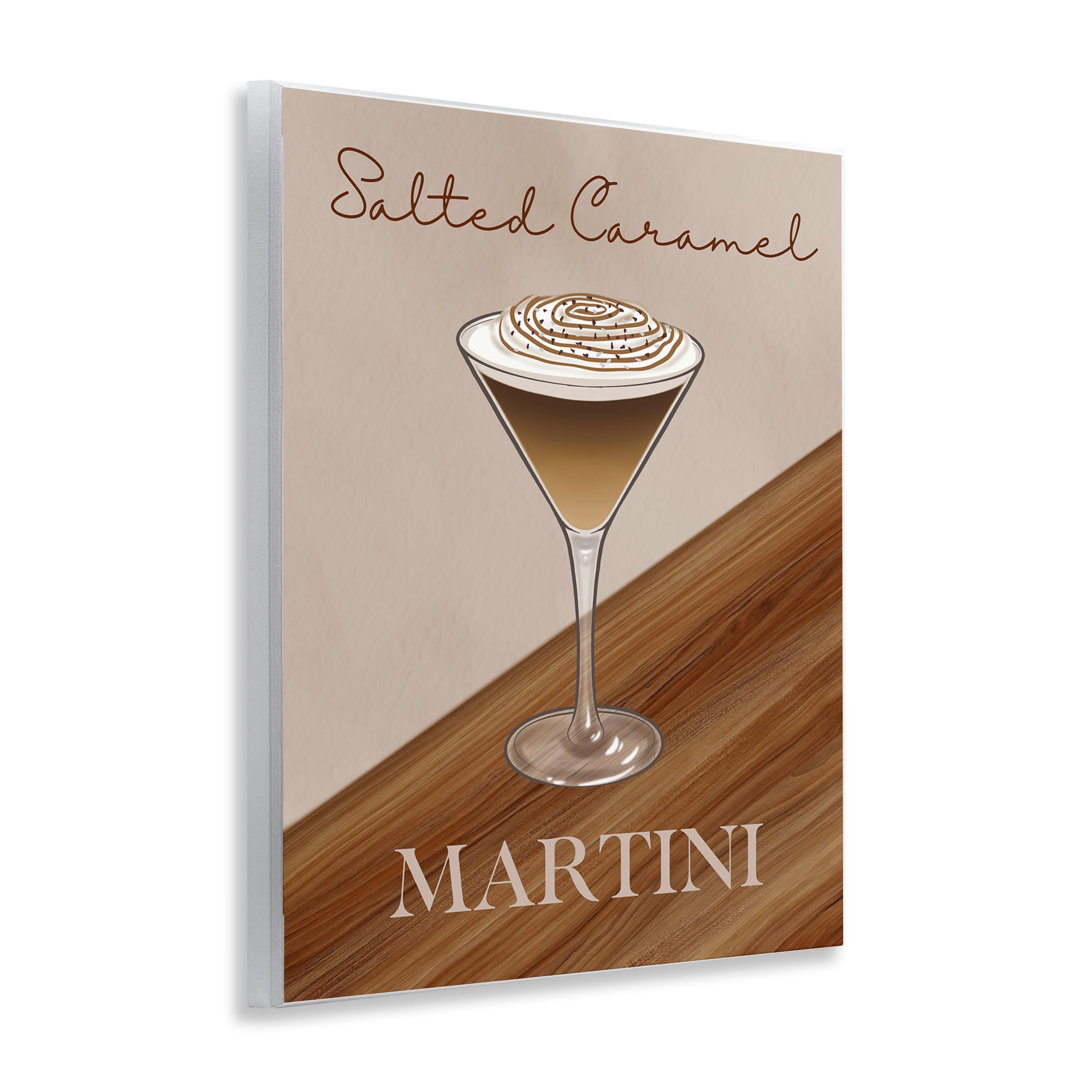 Stupell Industries Salted Caramel Martini Wall Plaque Art, design by Marcus Prime
