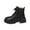 Black, variant on XUNKUSGA Women's Boots Fashion Classic 7-Hole Lace Up Chunky Flat Heel Boots for Women Winter Fall Shoes Daily Short Boots with Inner Zipper and Buckle 5.5-9 White