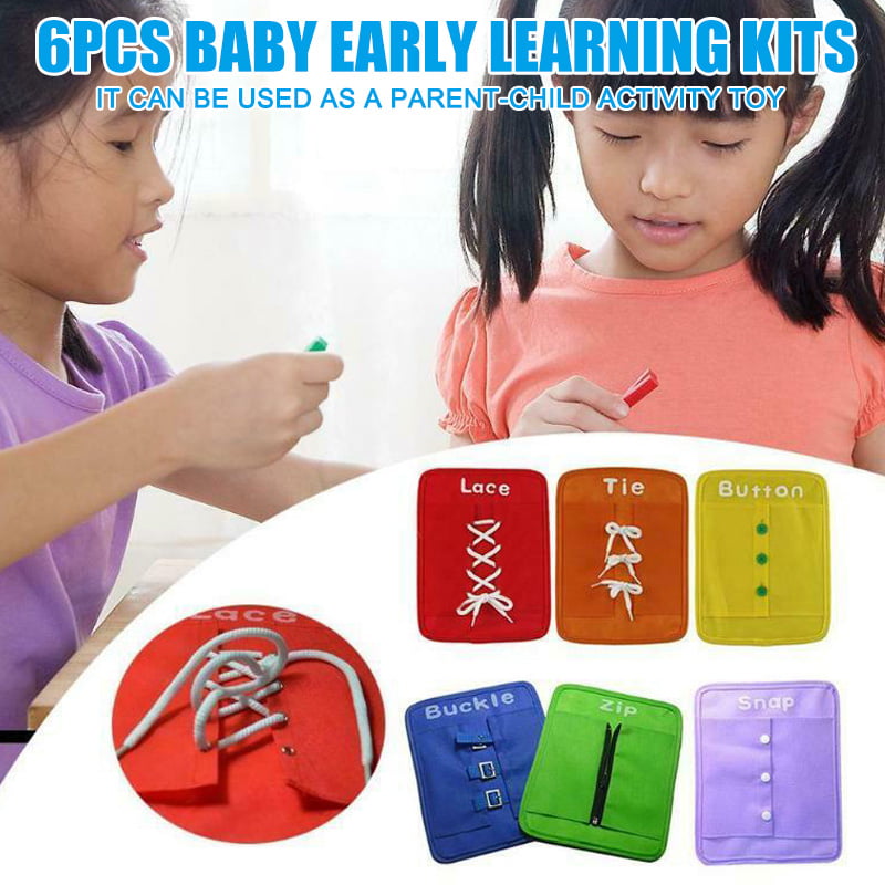 LOL lo Dressing Learning Boards Early Learning Kits Set Essential Skills Toys Set for Toddlers