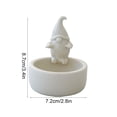 thumbnail image 2 of Ceramic Candlestick for Home Decor Easter Tabletop Ornament 3.46 in H White, 2 of 6