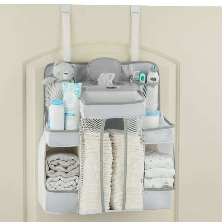 L.A. Baby White Nursery Organizer Diaper Caddy with Door Hangers - Keep  Baby Essentials Accessible and Organized - Plastic Material in the Child  Safety Accessories department at