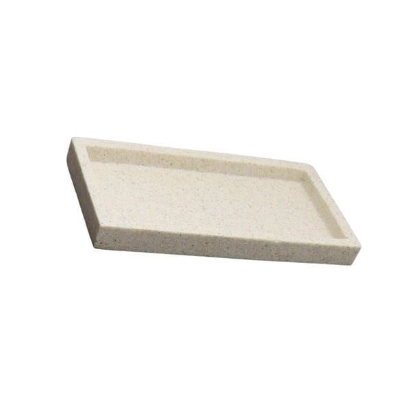Bandeja decorativa Matsuzay para perfumes y joyas Gris Piedra 20x10.5x1.8 cm