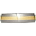thumbnail image 3 of Titanium/14K Titanium Brushed With 14K Yellow Inlay 6mm Band (Size 13) Made In China tb222-13, 3 of 5