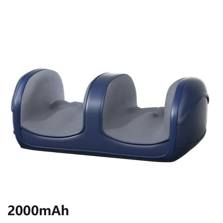 Leg & Foot Massager w/ Heat & 3D Kneading, Rectangular for Home, Office, Travel (Blue)
