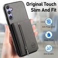 thumbnail image 2 of ELEHOLD For Samsung Galaxy A16 5G Wallet Case Cover, Shock-Absorbent PU Leather Card Pocket Anti-Scratch Anti-Fingerprint Credit Card Slot Wallet Case,Gray, 2 of 12