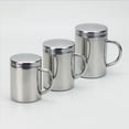 thumbnail image 4 of 420ML 304 Stainless Steel Coffee Mug Double Insulation Drinking Cup Tea Cup with Lid - Caliber 8.1cm, 4 of 7