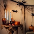 thumbnail image 6 of 2026 2PCS Halloween Ghost Themed Flameless Taper Candle with Remote Timer Battery-Operated White LED Candles with Spooky Ghost Faces, 6 of 7