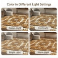 thumbnail image 7 of ODIKA 8'x10' Washable Area Rug Non-Slip Chair-Friendly Mat Spotted Mosaic Tonal Patchwork Blocks Brindle Bold Cow Print Refined Structured for Dining Room, Large Office, Lounge, 7 of 7