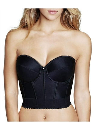 Women's Carnival 710 Full Figure 3/4 Longline Bra (Black 42D) 