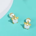 thumbnail image 3 of YAYAJAJU Unicorn Earrings for Women - 925 Sterling Silver Hypoallergenic Cute Opal Stud Earring for Sensitive Ears, 14K Gold Plated Earrings Jewelry Gifts, 3 of 7
