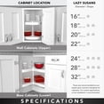 thumbnail image 3 of Rev-A-Shelf 28 Inch Polymer Full Circle 2 Shelf Lazy Susan Organizer, Brown, 3 of 11