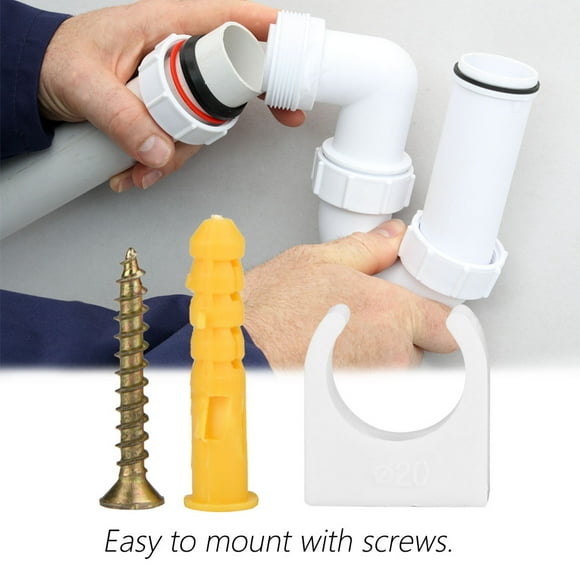 Pipe Clamp,20pcs 16/20/25/32mm U Shaped PVC Clamp Gas Pipe Clamp Unmatched Quality