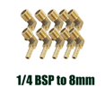 thumbnail image 1 of Adaptador de de conector de de acoplamiento de de latón mm, rosca BSP de 1/4 "( Cola Manguera de codo macho, 1 of 4