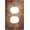 Village Sepia Wooden Board, variant on Brown Brick Stone Printed 3 Gang Rocker Light Switch Covers Decorative Country Garden Triple Outlet Wall Plate Cover Faceplate Decorative Switchplate GFCI for Kitchen Bedroom Bathroom Decor