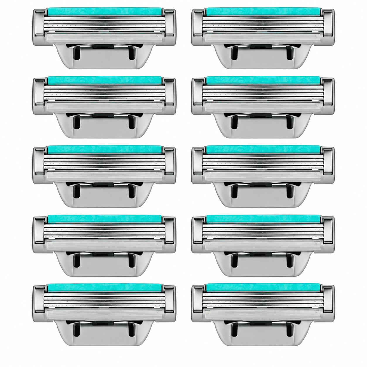 NEW Harry's Plus Razor Refills Only - 10 Razor Blade Cartridges -Bulk- Compact Cartridge Design for Precise Control - Shaving for Men