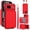 Red, variant on Wallet Case for Google Pixel 8a, with Wrist Strap and Shoulder Strap, RFID Blocking Card Slots, Classic Kickstand Magnetic Flip PU Leather Phone Case Cover for Google Pixel 8a, Red