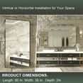 thumbnail image 5 of Depuley 60" x 36" Black Modern Wall Mirror,Rectangular Vanity Makeup Mirror for Bathroom and Bedroom,Multiple Sizes, 5 of 7
