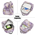 thumbnail image 5 of FORMRS Mini Backpack Purse for Women Quilted Travel Daypack Casual Shoulder Bag, Pastel Purple Marble Pattern, 5 of 7