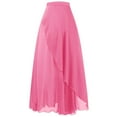 thumbnail image 2 of Women Midi Skirt Flowy Chiffon Long Skirt Pink One Size, 2 of 4