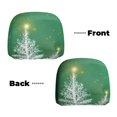 thumbnail image 6 of Kdxio Christmas Green Pattern Print 2 Piece Car Head Rest Covers Set Auto Front/Rear Seats Headrest Cover Universal Fit Most Cars,Sedan, SUV, 6 of 9