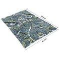 thumbnail image 4 of Blue Ethnic Paisley Pattern Blanket,Comfortable Soft Flannel Throw Blanket,All Season,Warm Lightweight Blankets for Sofa Bed Couch Living Room Chair,40"x50", 4 of 4
